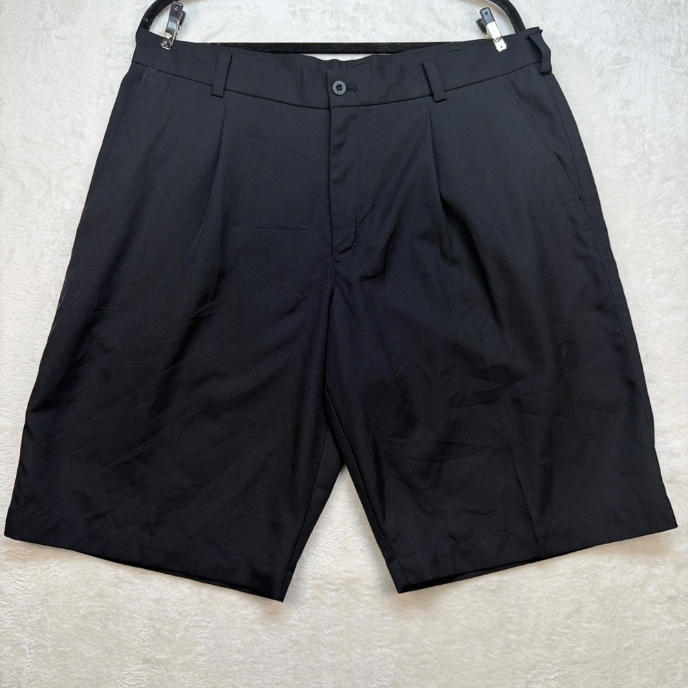 Nike Golf Shorts Mens 35 Black Performance Flat Front Athletic Casual
